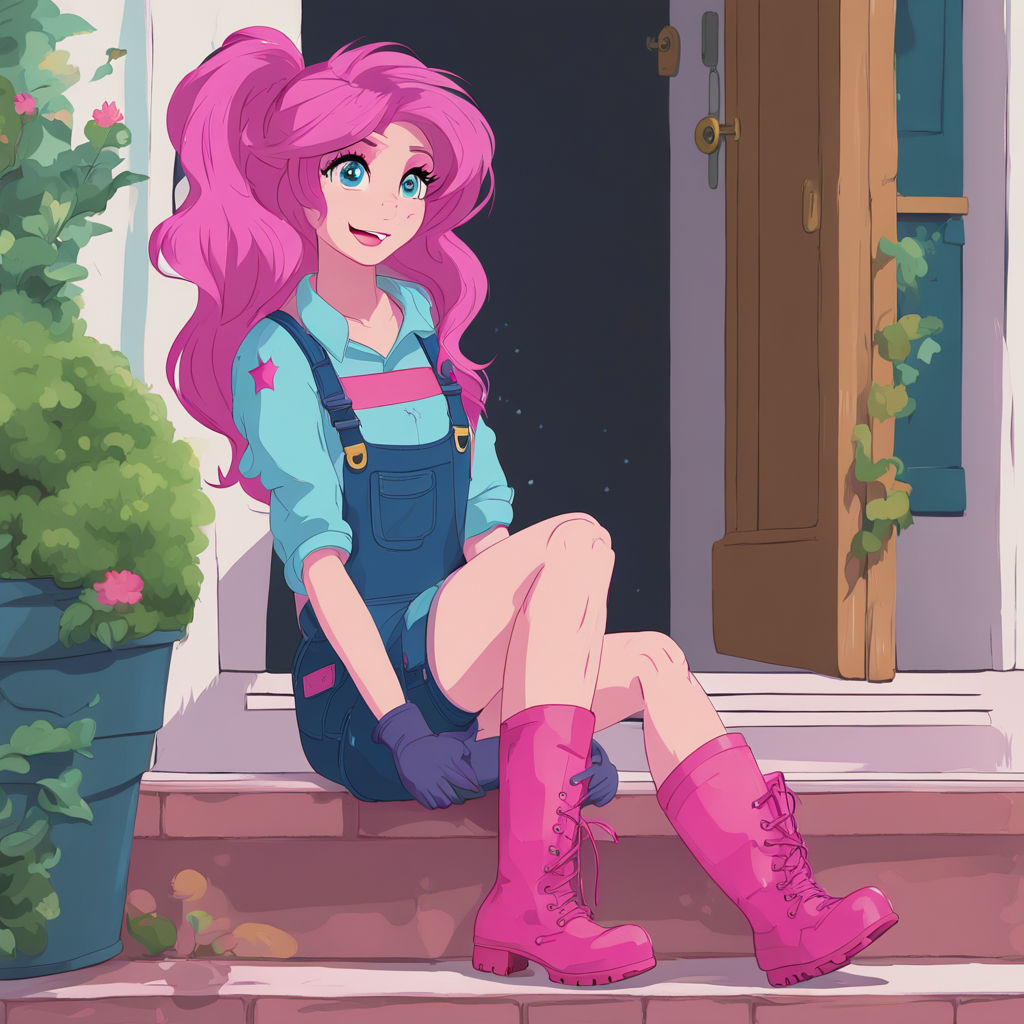 Human Zipp Storm, sitting on her back doorstep