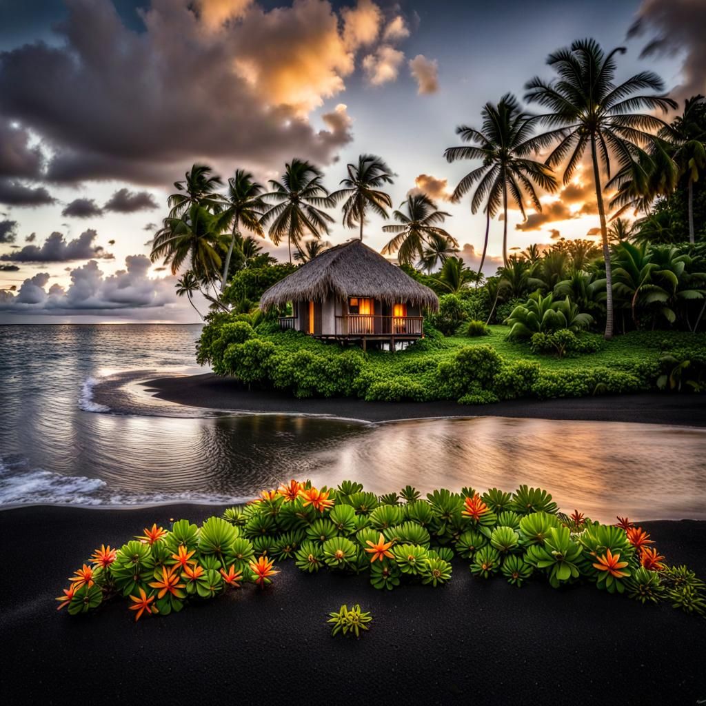 Black Sand Paradise  by @Niki