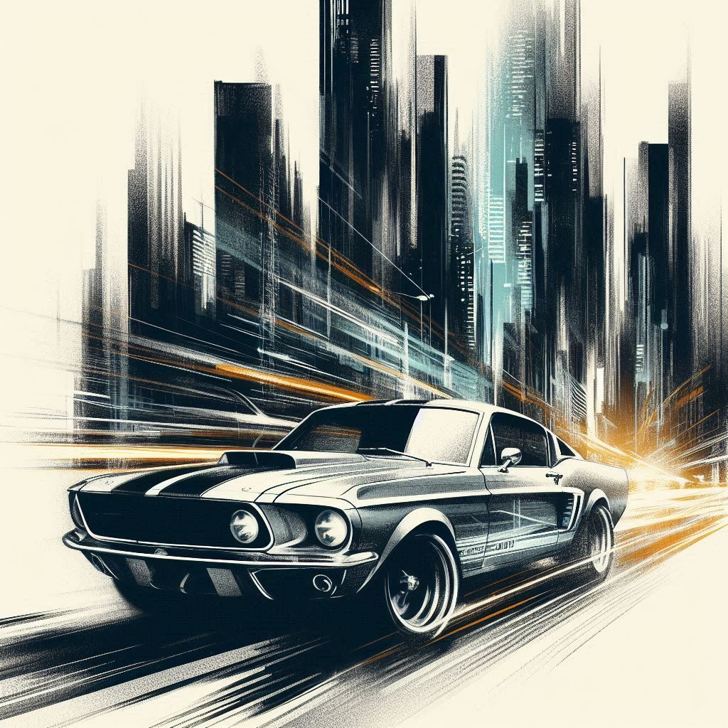Mustang in Motion