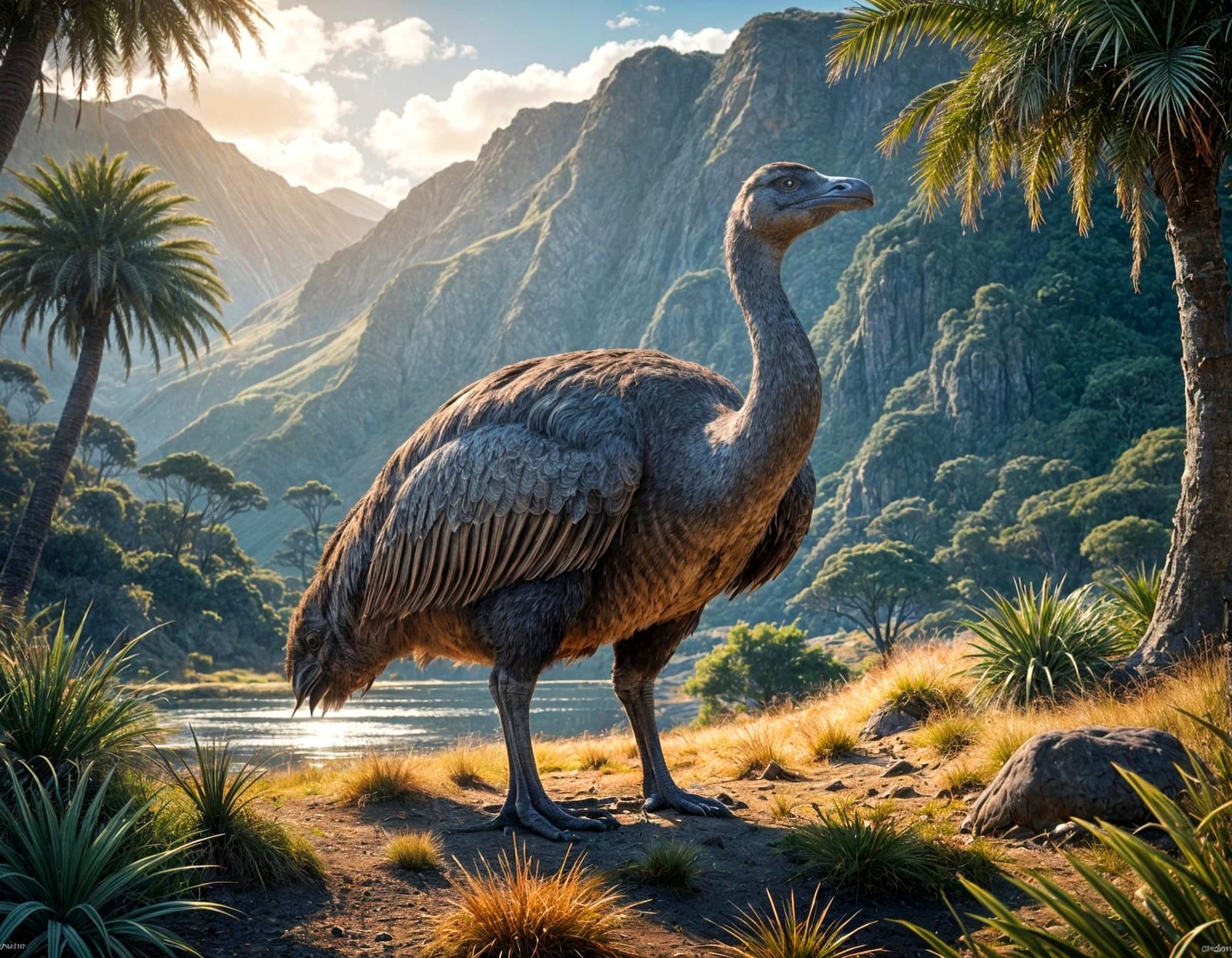 An extinct Moa in New Zealand  by @Cyliena Velnarin