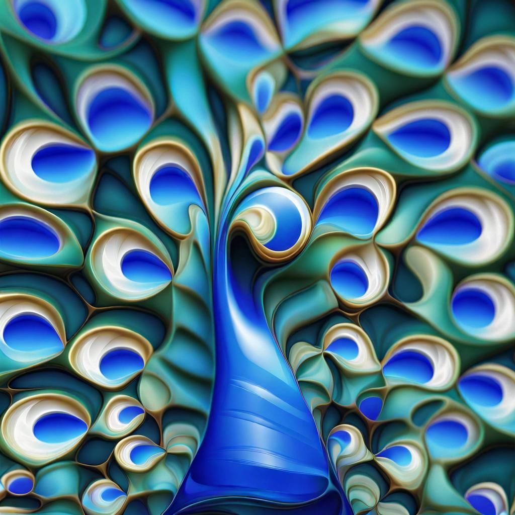 Abstract art, peacock