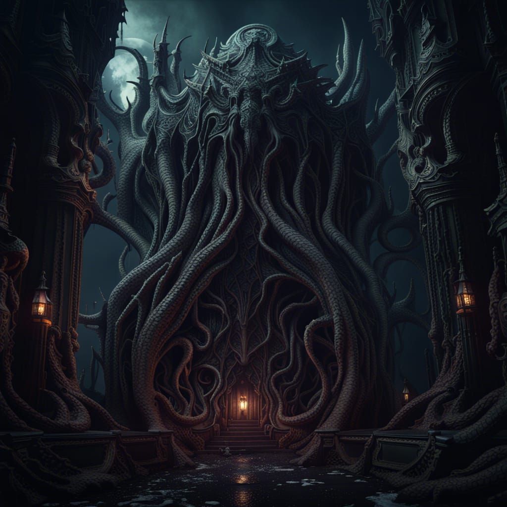 yog sothoth r'lyeh dark arkham - AI Generated Artwork - NightCafe Creator