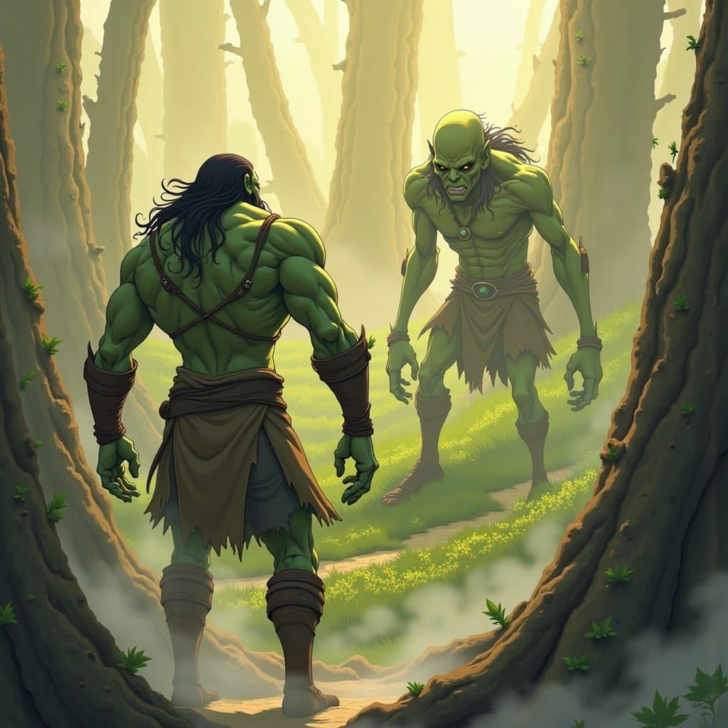 <lora:Painterly Ghibli:1.0> Orcs and xenomorphs unite in chaos.

Soft focus, painterly, visible brush strokes