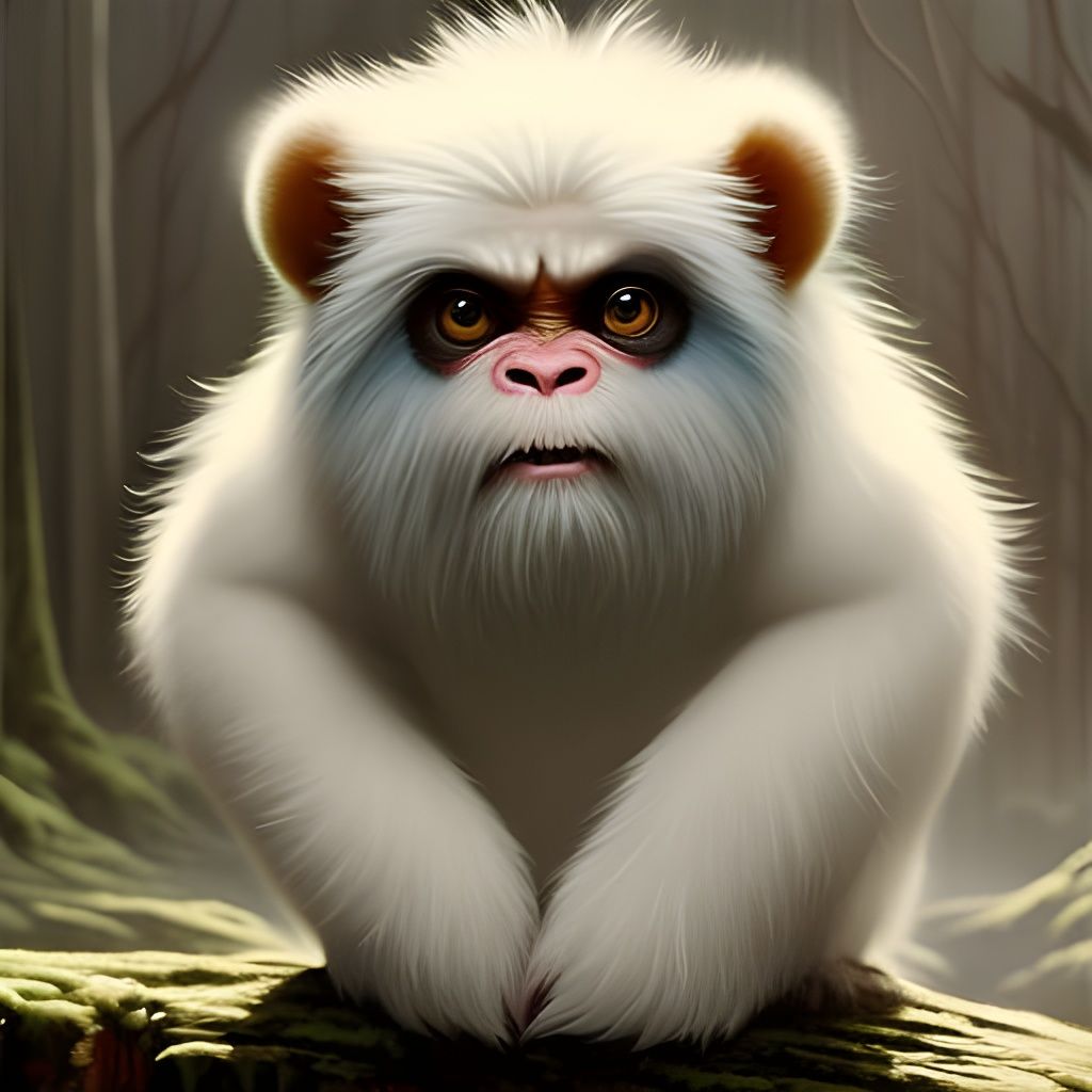 Mythical creatures: The White Yeti!  by @Eau