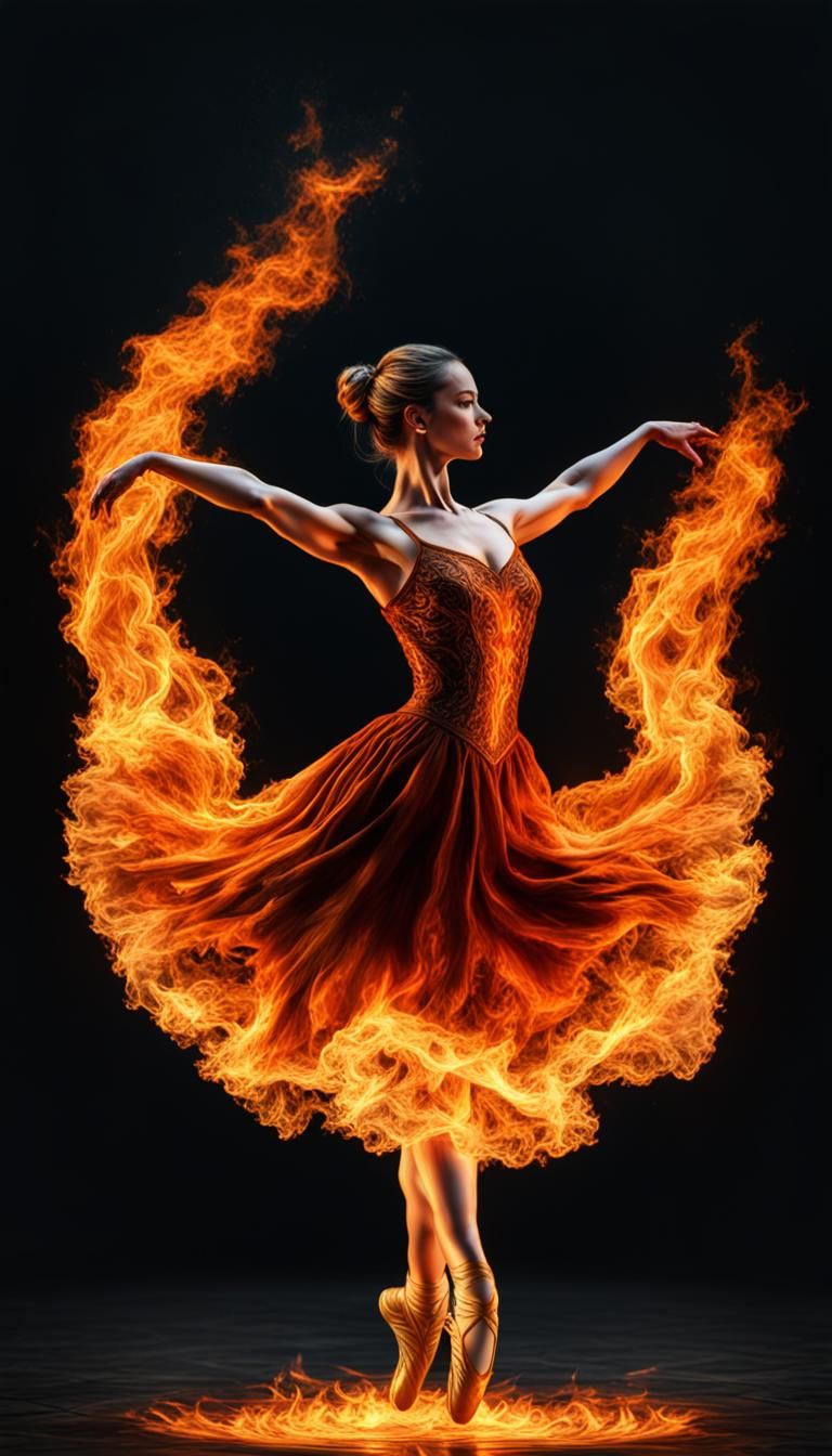 Fire Dance Ballerina  by @AsfK
