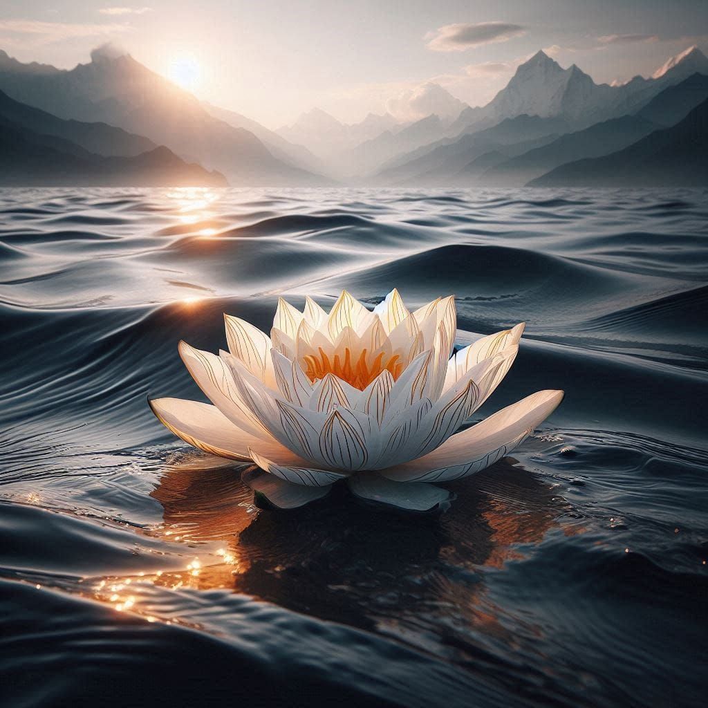 A lotus standing tall