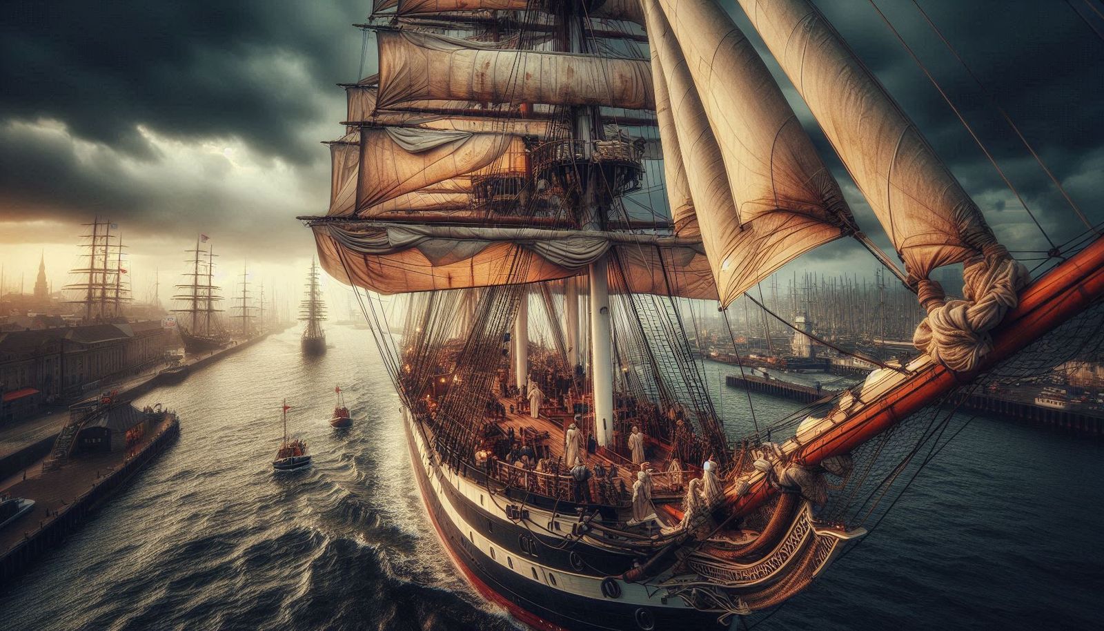 Coming to the harbor