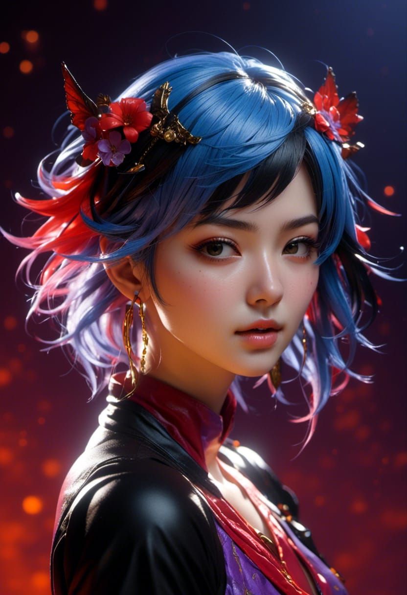 Portrait Of Blue - Ai Generated Artwork - Nightcafe Creator