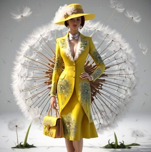 Fashionable Dandelion Dress Attire