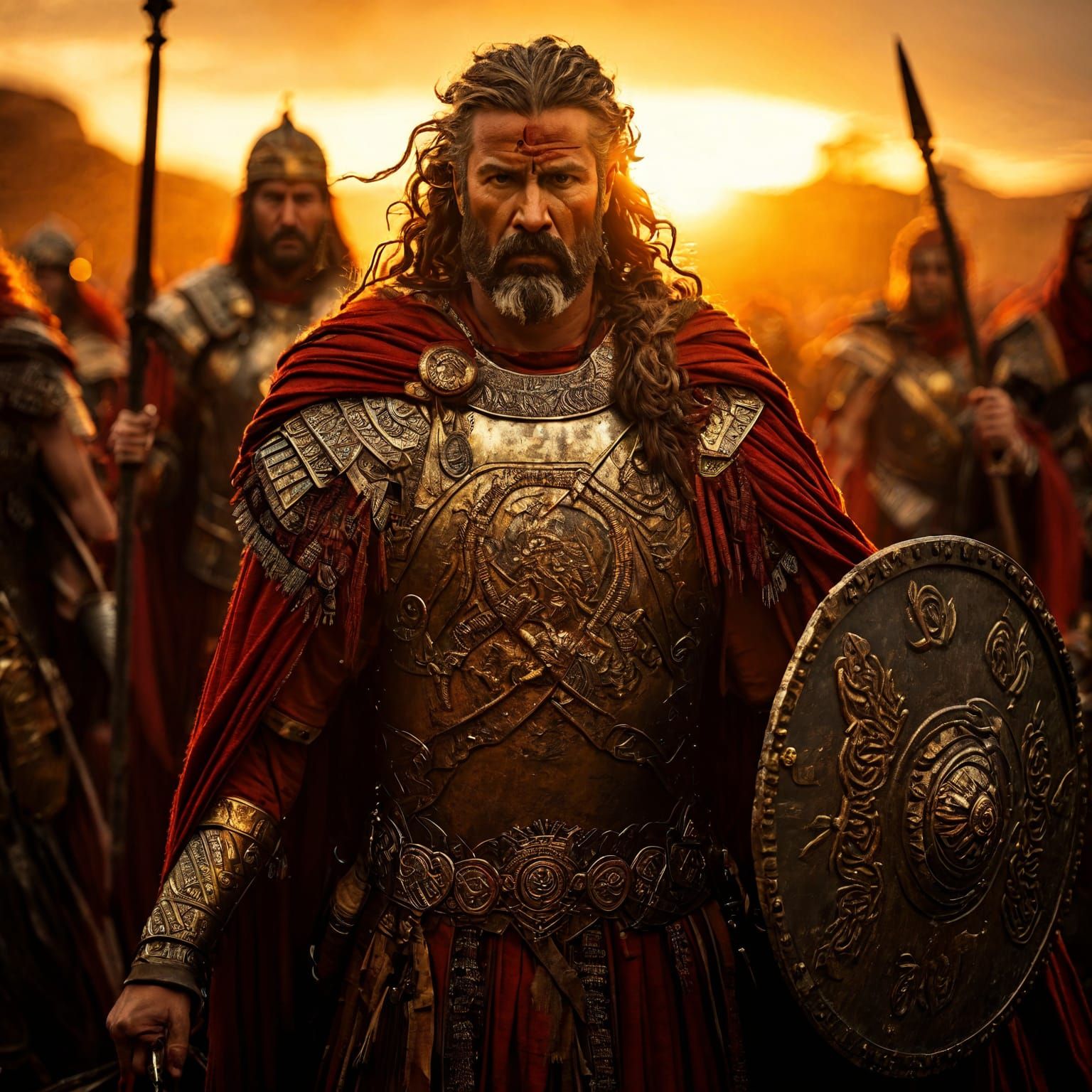 A dramatic, powerful image of Kalgak, the leader of the Caledonian confederation (Uploaded)