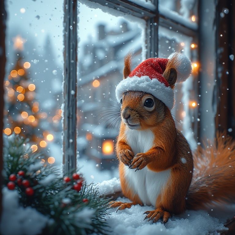 A Tiny Claus at the Window