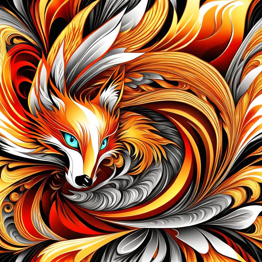Expressionist image: Fox Phoenix