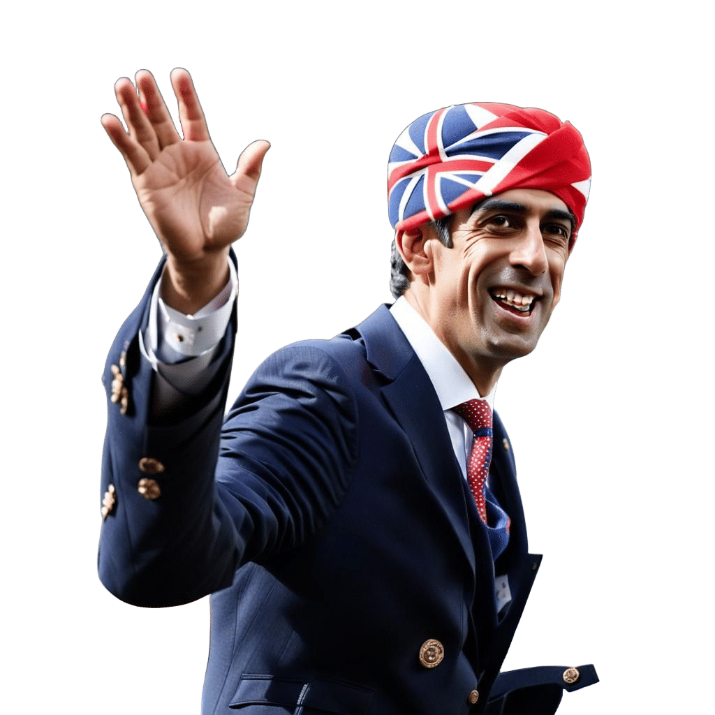 a colourful troll waving a an english flag
