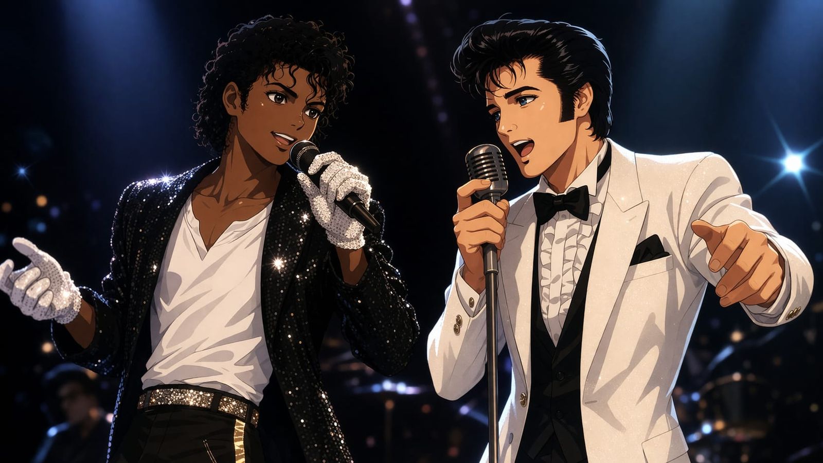 Michael Jackson and  Elvis Presley