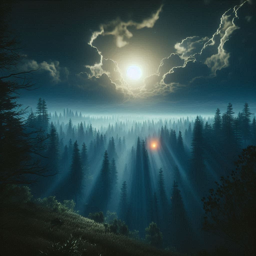 A light in the forest