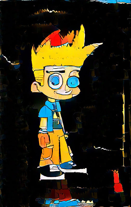 Johnny Test in the "style" of Bart Simpson