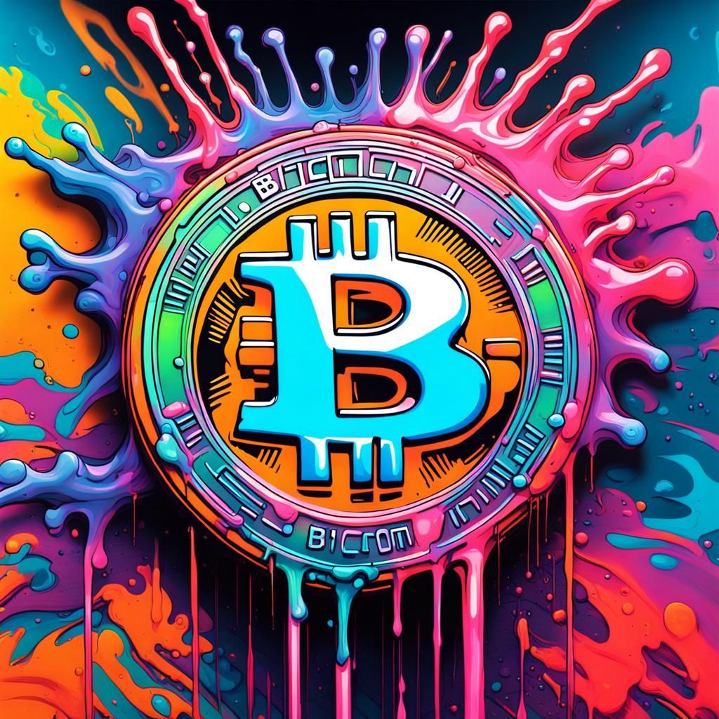 Bitcoin Art Paychedelic Ai Generated Artwork Nightcafe Creator