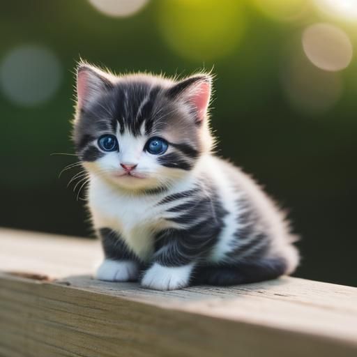 fat chubby little miniature kitten