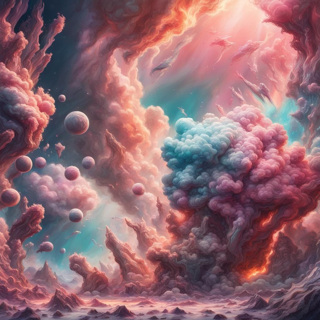 Universe of exploding pastel color palette  by @Fallen Architect