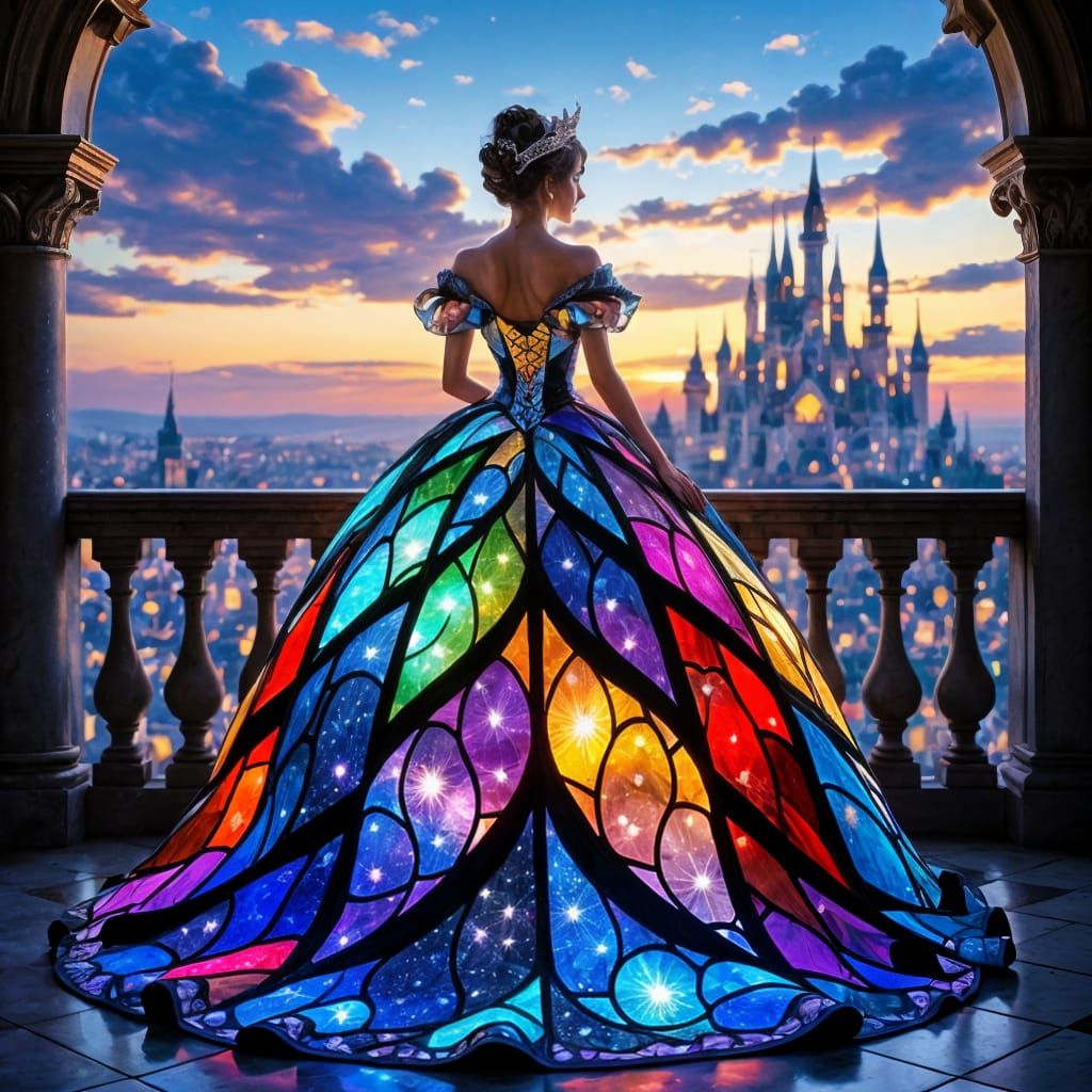 Stained Glass Dress of Royalty  by @TC