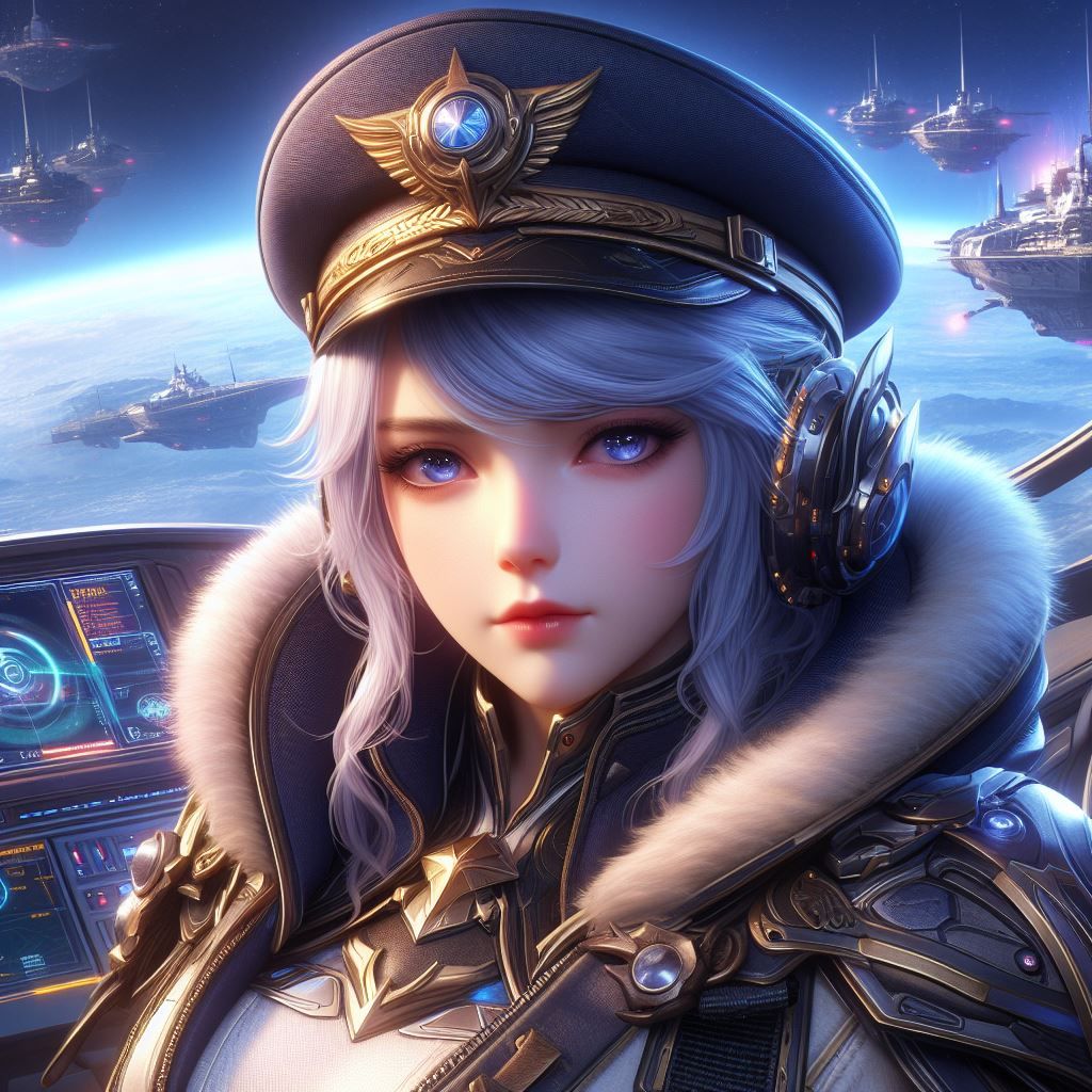 Vanguard Gaze Over Starlit Armada