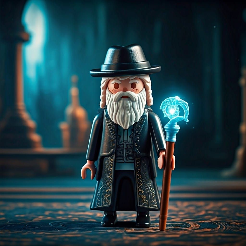 Fantasy Rabbi in Traditional Attire