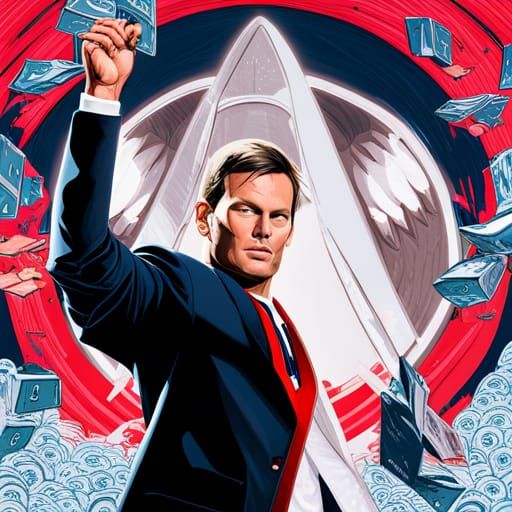 Tom Brady, quarterback of the Tampa Bay Buccaneers, with images of his