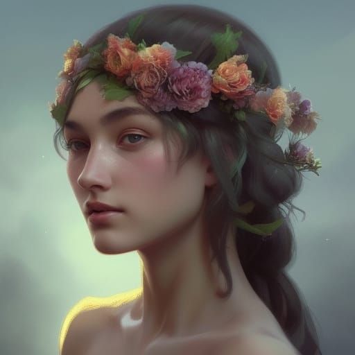 queen of flowers.2 AI Generated Artwork NightCafe Creator