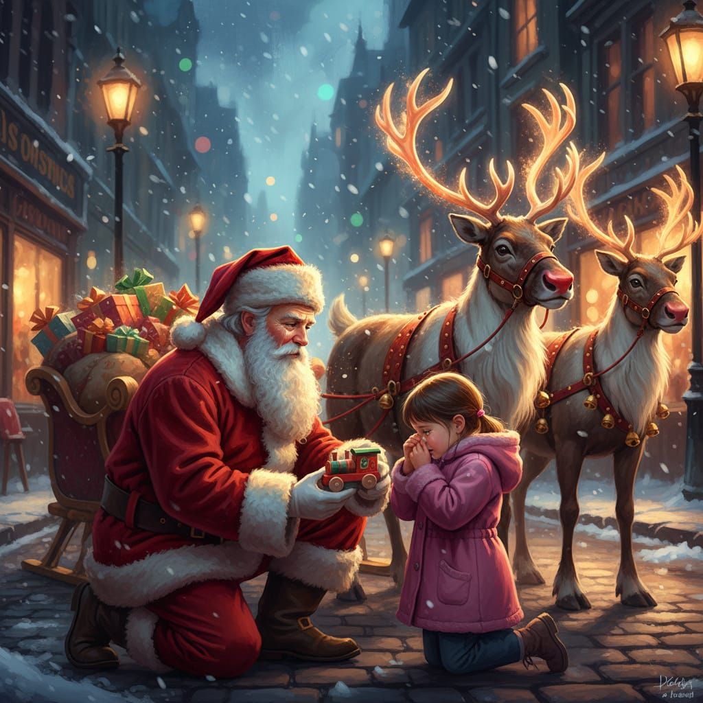 Santa Comforts Sally