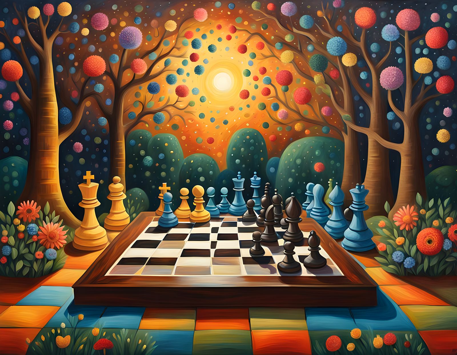 A chess board