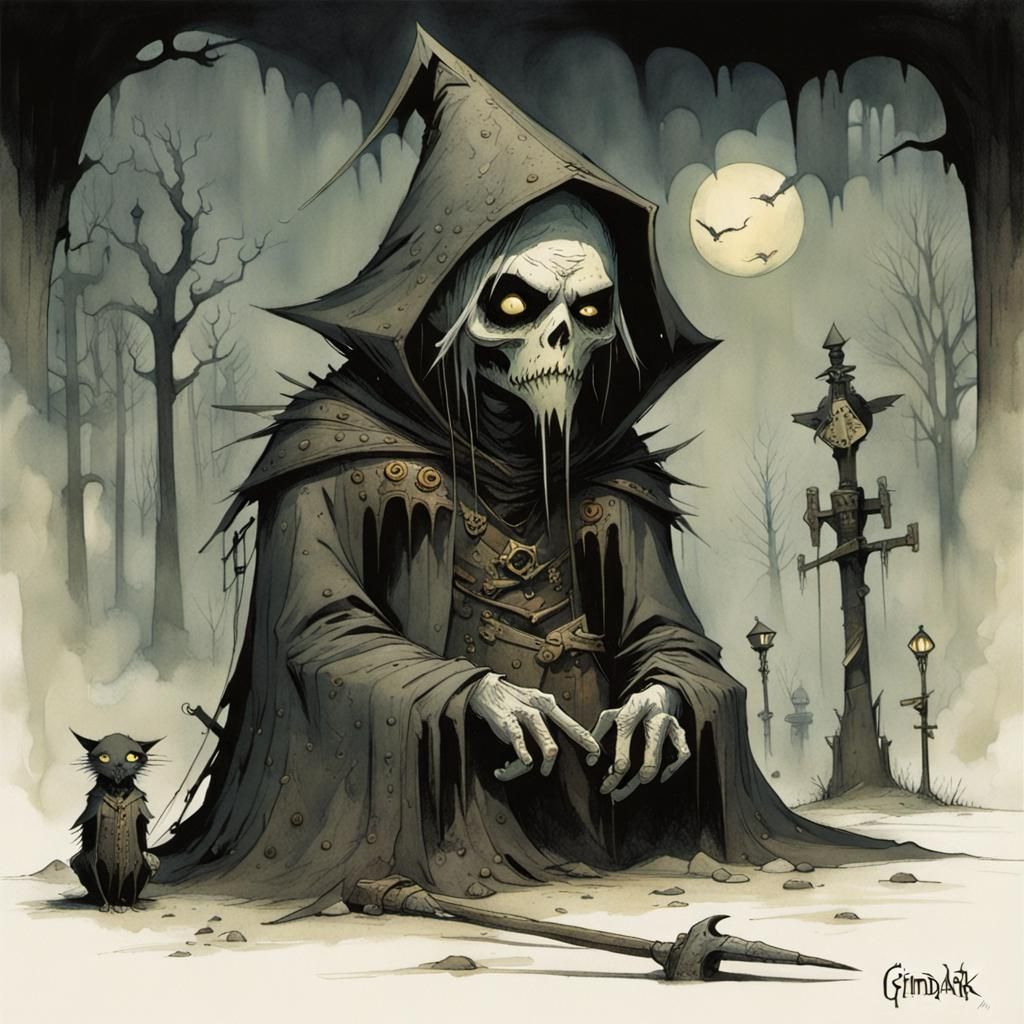 Grimdark by Gris Grimly - AI Generated Artwork - NightCafe Creator