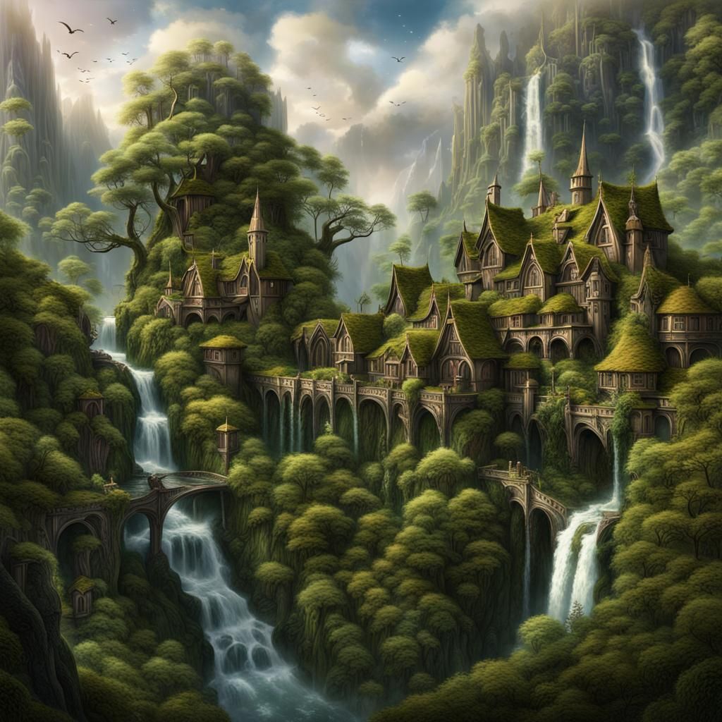 Rivendell realm 2 - AI Generated Artwork - NightCafe Creator