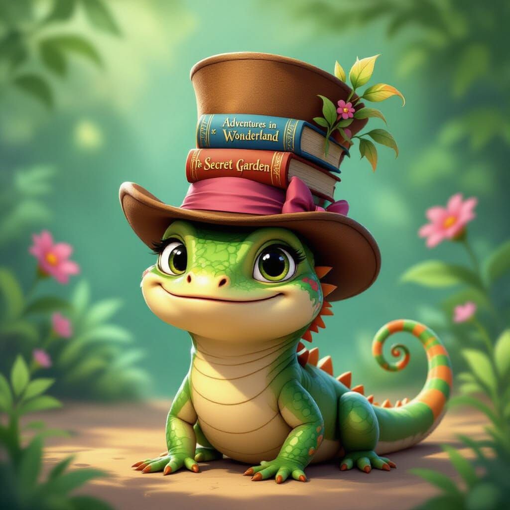 Book Lizard  by @Jupiter_Starwave