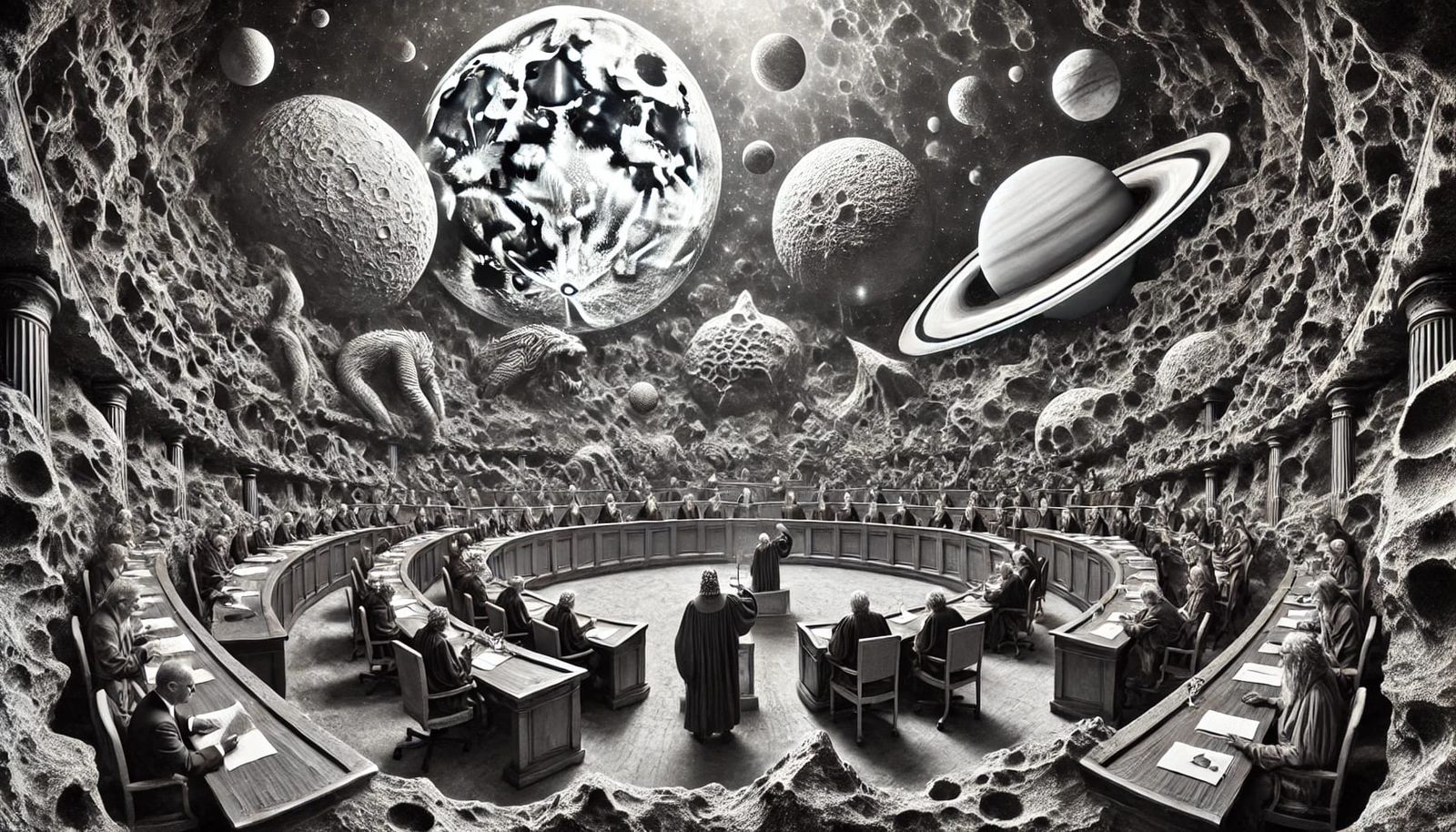 Celestial courtroom - “The People of the Cosmos v. The Moon”...