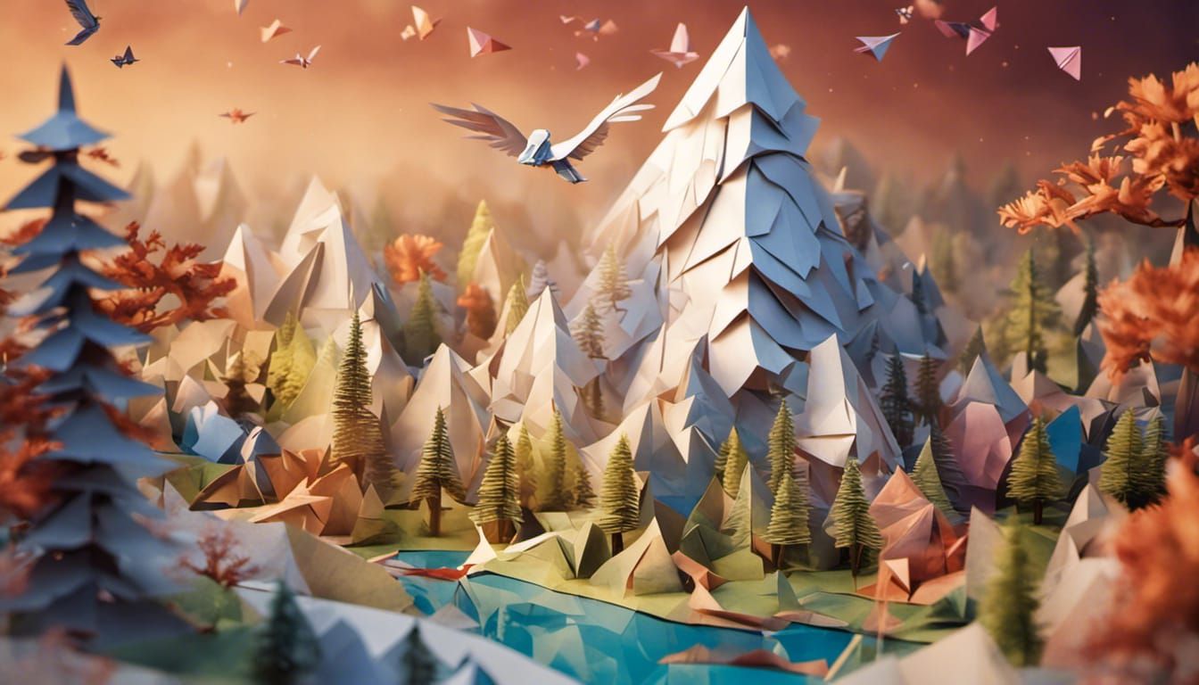 Origami Paper Magic Realized Universe  by @Muhammad Haris