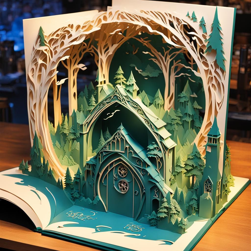 Kirigami art of lord of the rings book