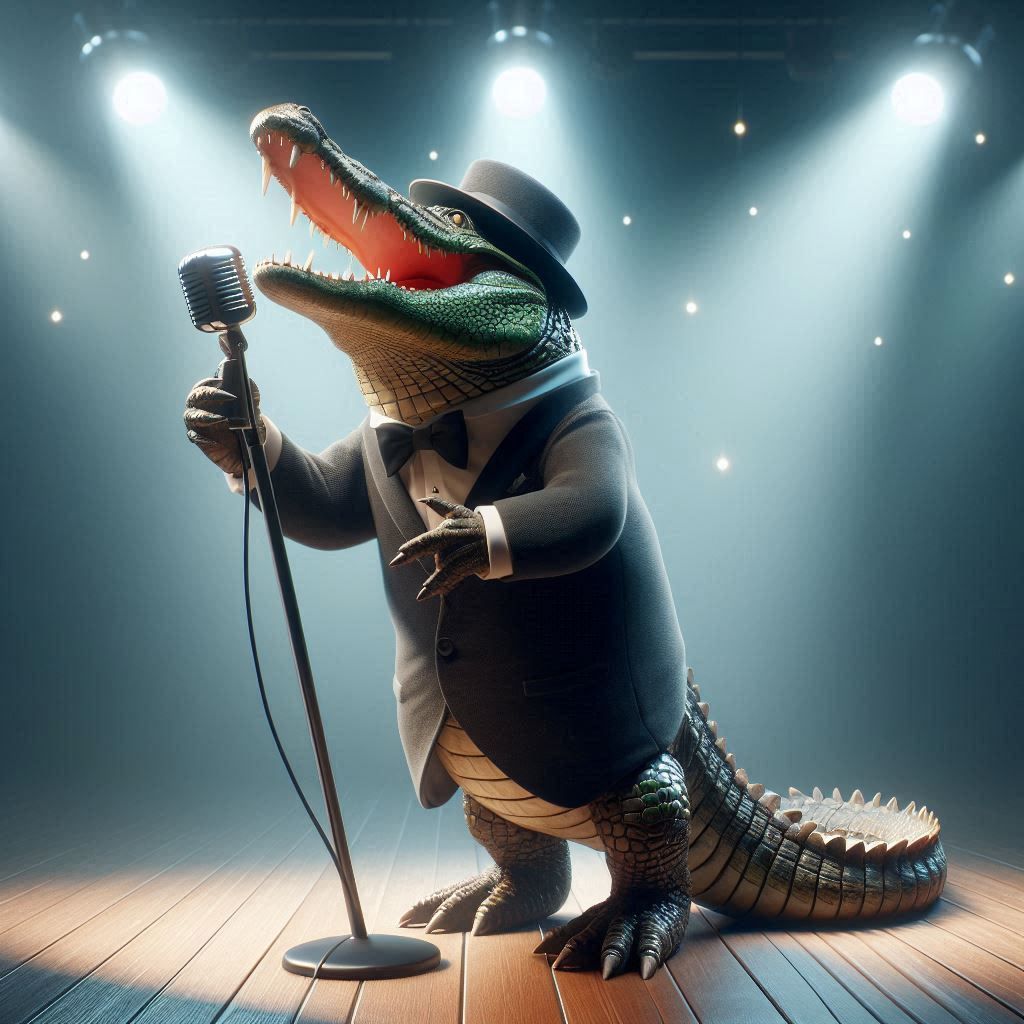 Singing crocodile