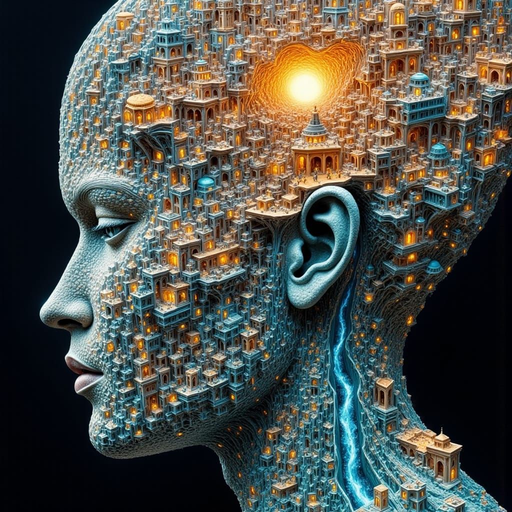 <lora:Abstract Reality:1.0> Truth versus Fabrication   by @Pep