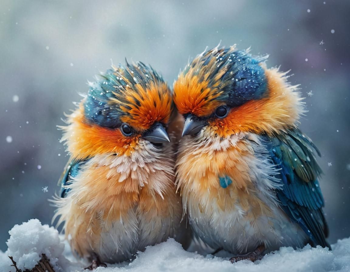 Fluffy Birds  by @United States Of Daan 