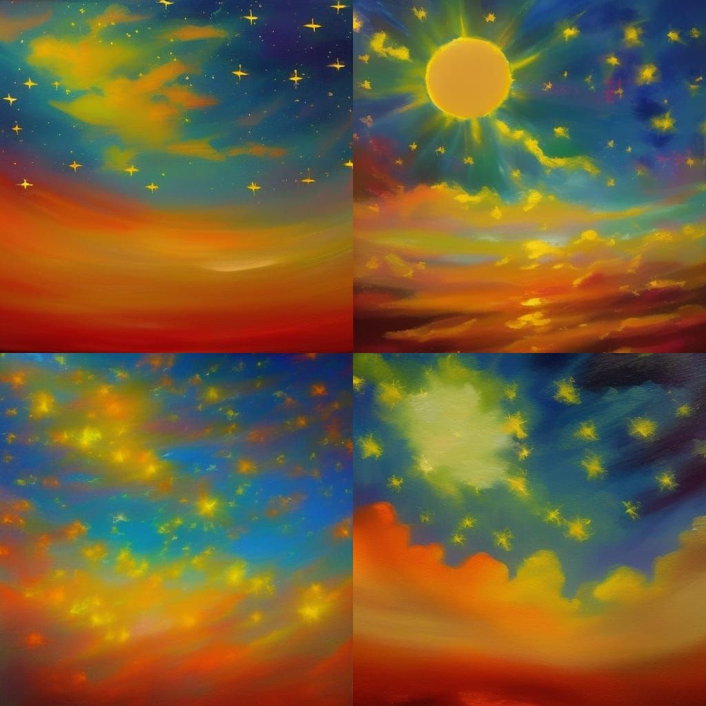 Stars illuminating the night sky overhead AI Generated Artwork
