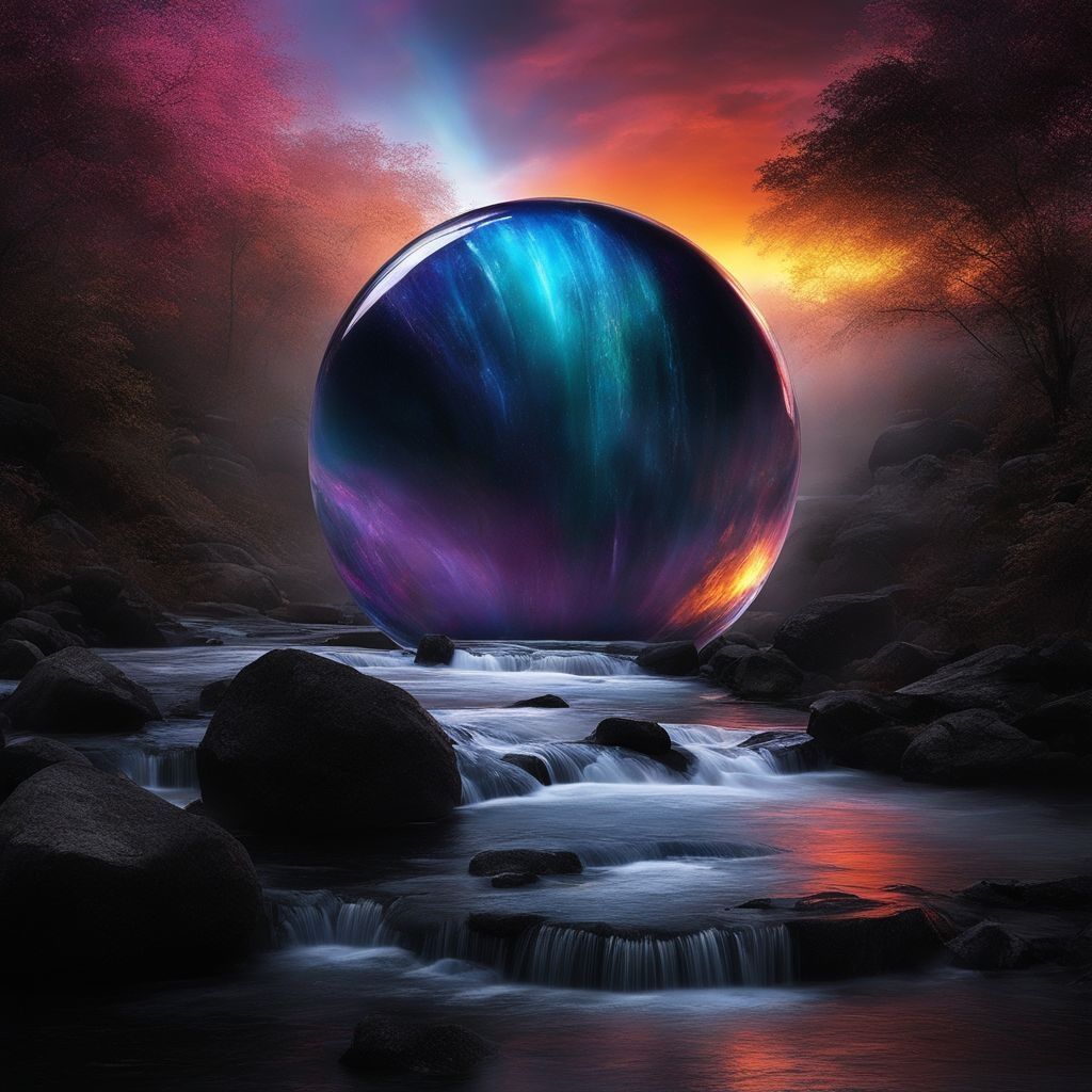 Glass Orb at Twilight - AI Generated Artwork - NightCafe Creator