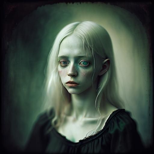portrait, dreamy, grimdark, oils, Katia Chausheva, BEAUTIFUL...