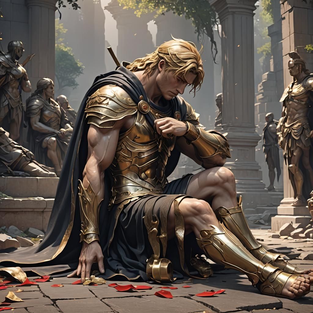 Achilles grieving.