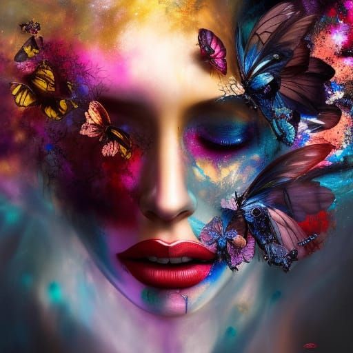 Butteryfly face - AI Generated Artwork - NightCafe Creator