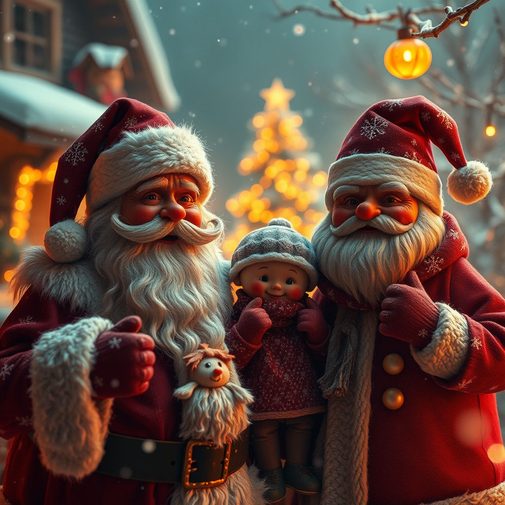 Festive Holiday Scene in Cinematic Style