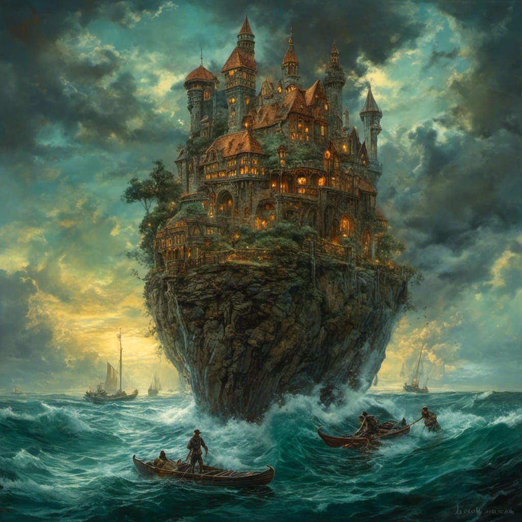 <lora:MJ6 Dark Fantasy:1.0> A group of adventurers embarking on a quest into the unknown, hyperrealistic, photorealistic, insane clarity an...