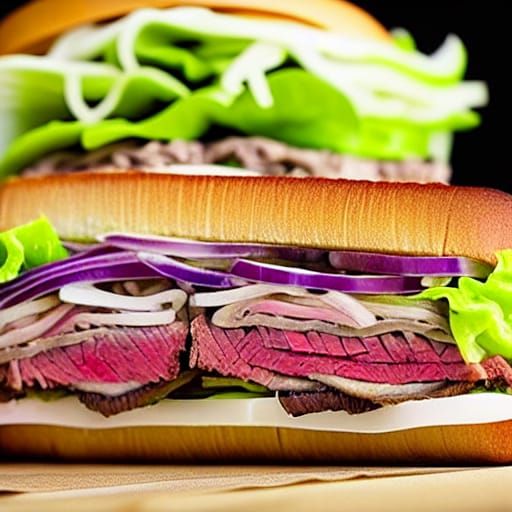Jimmy John's AllAmerican Beefy Crunch features sliced roast beef
