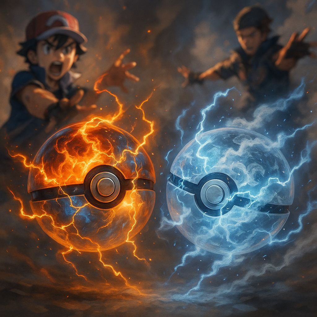 Explosive Poké Ball Battle with Elemental Energy