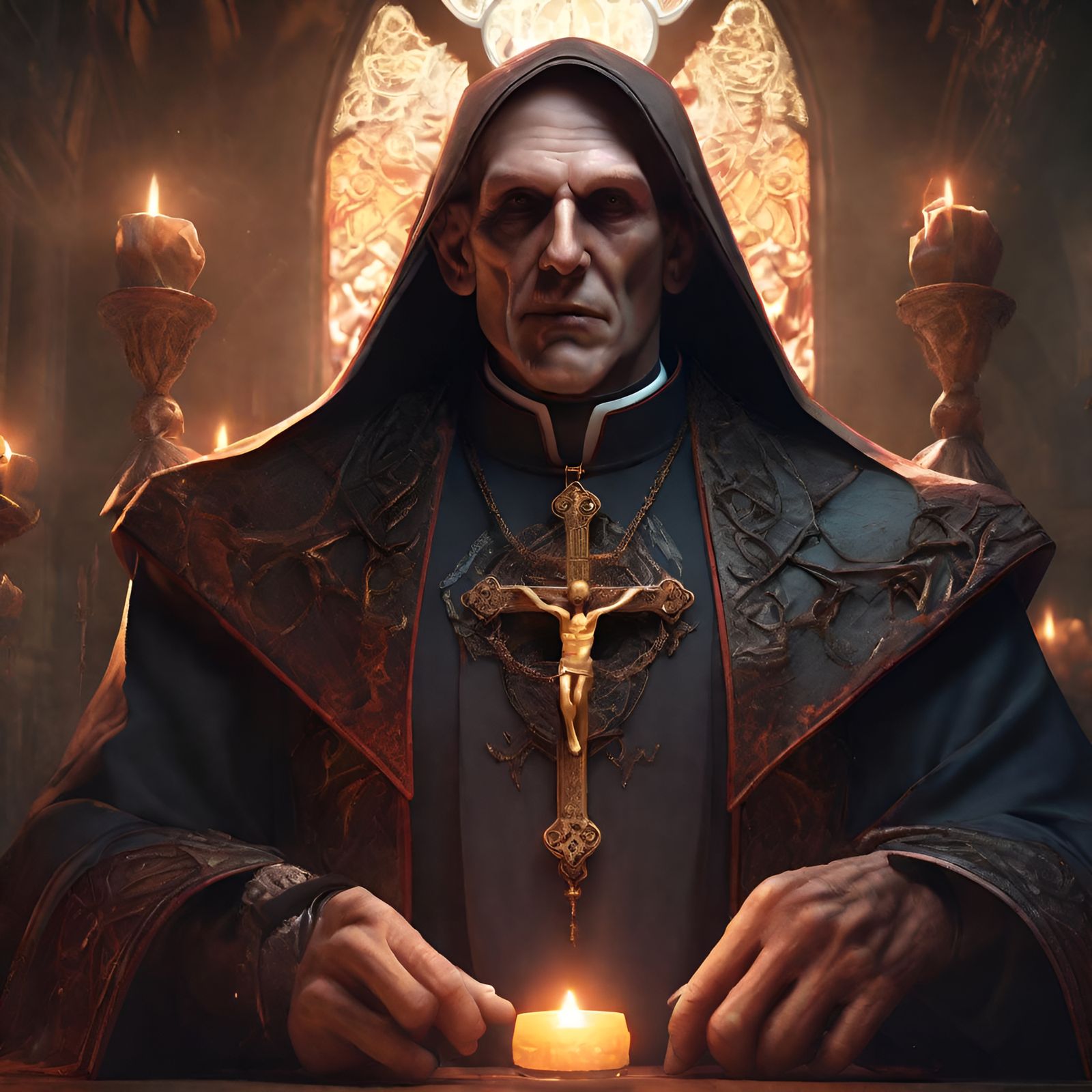 Evil Priest from the depths of Hell - AI Generated Artwork - NightCafe ...