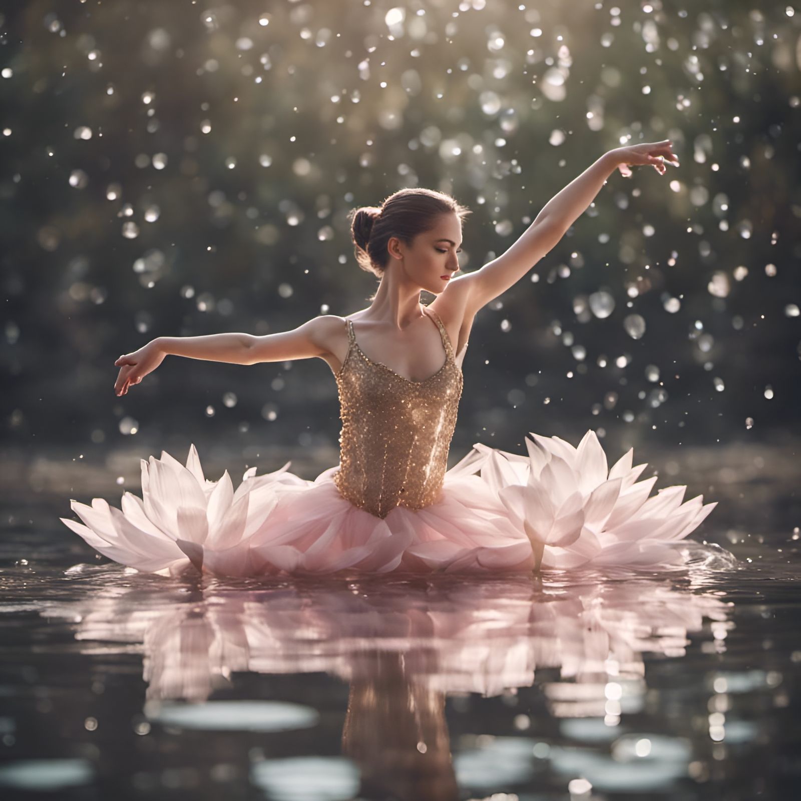 A dancing water lily  by @Satu